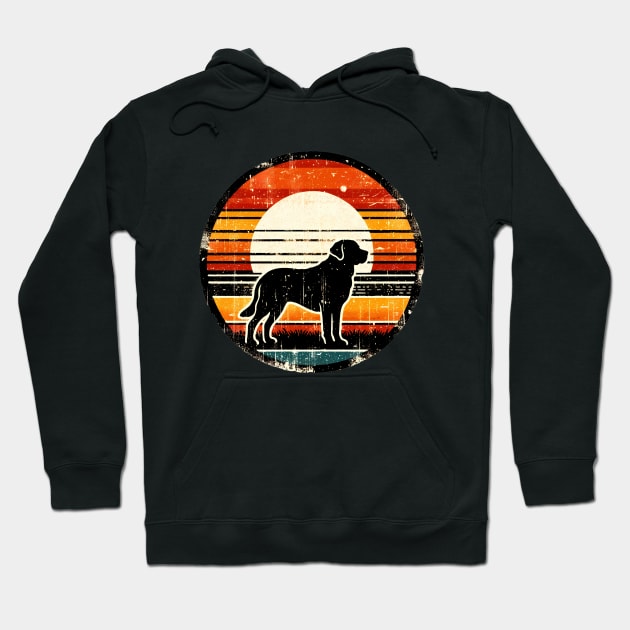 Labrador Retriever Dog Vintage Sunset Lab Lover Hoodie by Cuteness Klub